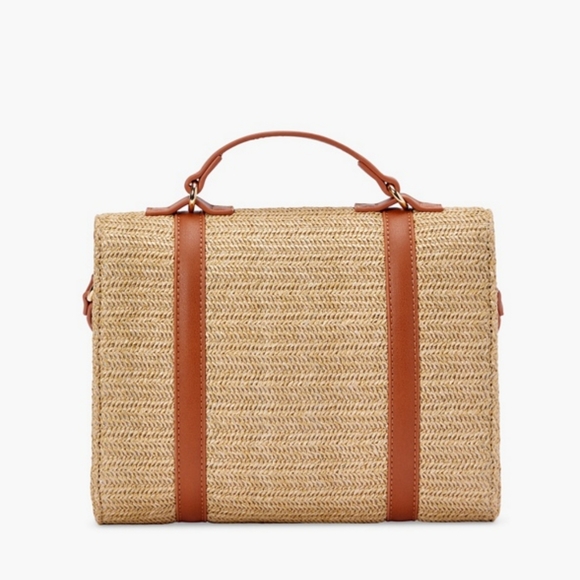 Wicker Rattan Straw Crossbody Purse Hand Beach Summer Shoulder Bag NWT - Picture 5 of 8